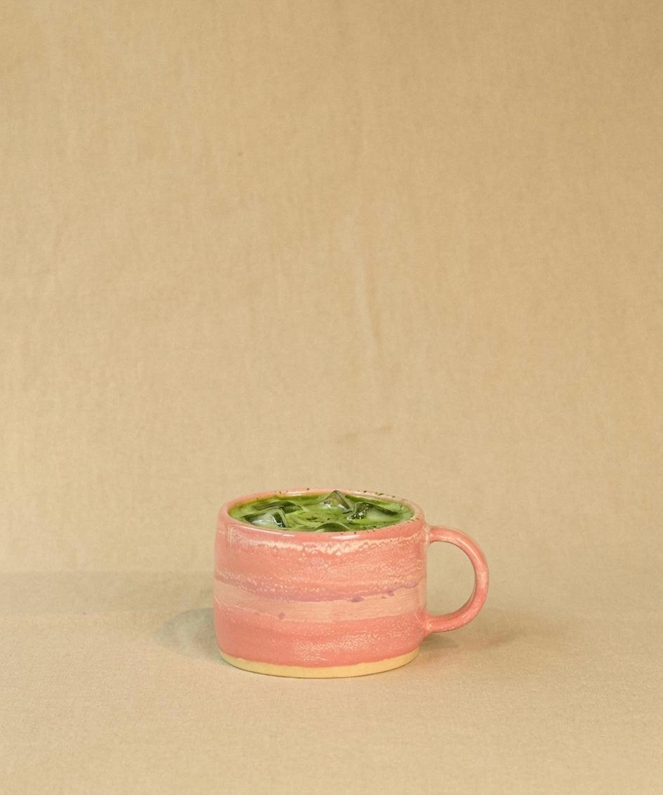كوب وردي بمقبض - صناعة يدوية فيتنامية